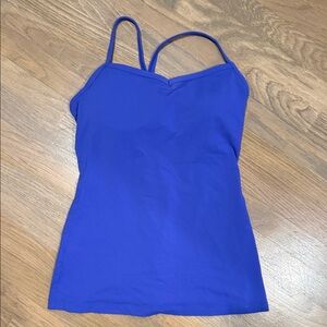 Lucy purple tank top with built-in bra